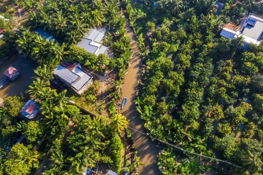 Cồn Phụng từ trên cao